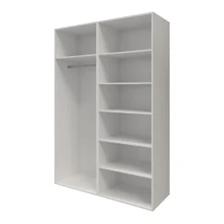 Armoire penderie portes coulissantes blanches GoodHome Atomia H. 225 x L. 150 x P. 63,5 cm