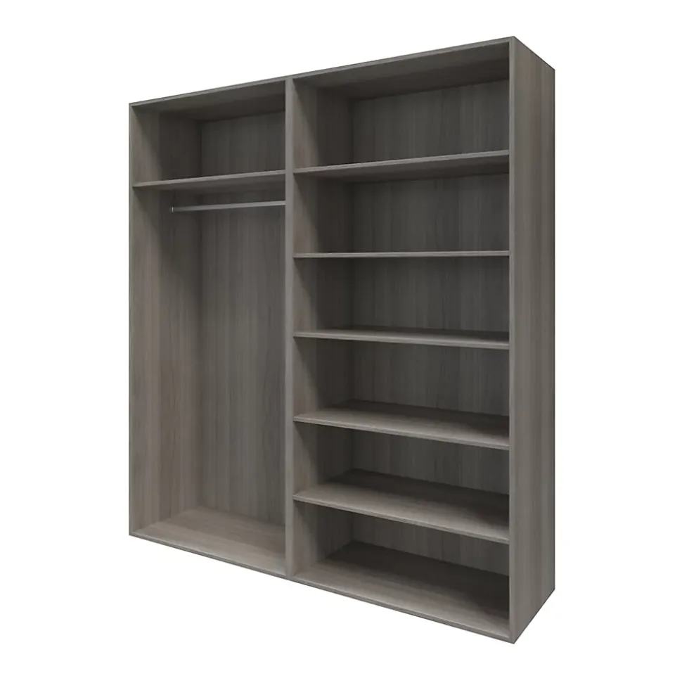 Armoire penderie portes coulissantes effet chêne grisé GoodHome Atomia H. 225 x L. 200 x P. 63,5 cm