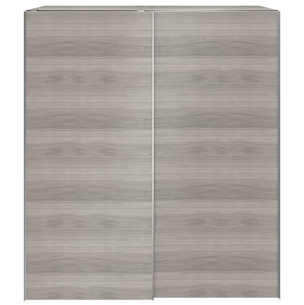 Armoire penderie portes coulissantes effet chêne grisé GoodHome Atomia H. 225 x L. 200 x P. 63,5 cm