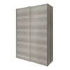 Armoire penderie portes coulissantes effet chêne grisé GoodHome Atomia H. 225 x L. 150 x P. 63,5 cm