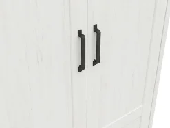 Armoire Placard à deux portes , coloris Blanc pin andersen/Chêne clair - Longueur 84,5 x Profondeur 36,5 x Hauteur 200,5 cm