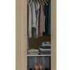 Armoire placard / meuble de rangement coloris cambrian - Hauteur 180 x Longueur 79 x Profondeur 52 cm