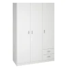 Armoire placard / meuble de rangement coloris blanc - Hauteur 180 x Longueur 120 x Profondeur 52 cm