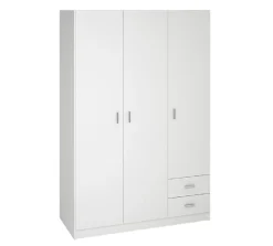 Armoire placard / meuble de rangement coloris blanc - Hauteur 180 x Longueur 120 x Profondeur 52 cm