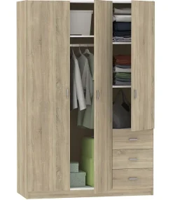 Armoire placard / meuble de rangement coloris cambrian - Hauteur 180 x Longueur 120 x Profondeur 50 cm