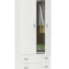 Armoire placard / meuble de rangement coloris Blanc brillant - Hauteur 180 x Longueur 74 x Profondeur 50 cm