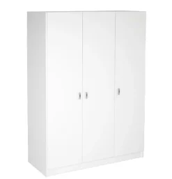 Armoire placard / meuble de rangement coloris blanc - Hauteur 200 x Longueur 128.2 x Profondeur 52 cm