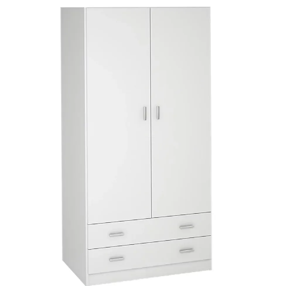 Armoire placard / meuble de rangement , coloris blanc - Hauteur 180 x Longueur 80.4 x Profondeur 51 cm