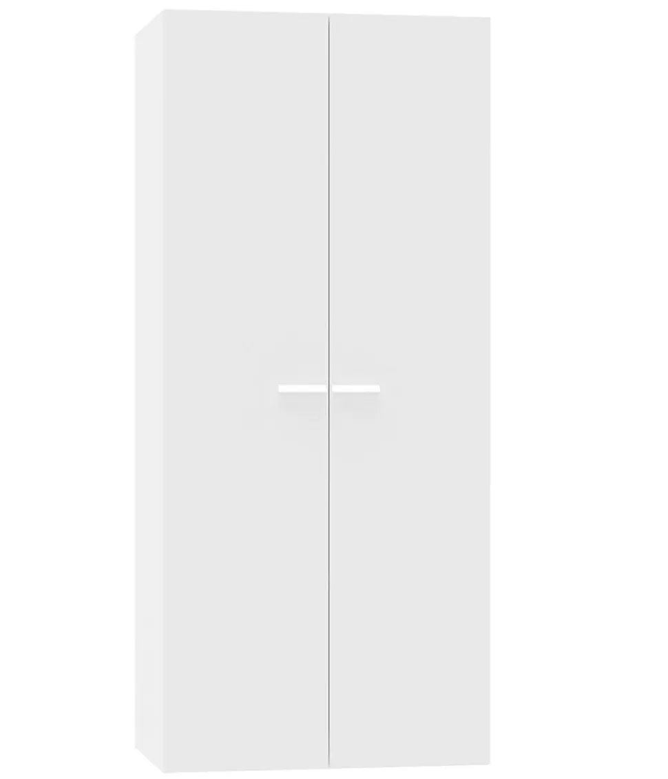 Armoire placard / meuble de rangement coloris blanc - Hauteur 180 x Longueur 79 x Profondeur 52 cm