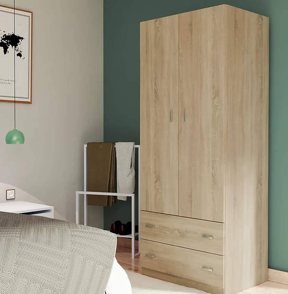 Armoire placard / meuble de rangement coloris Cambrian - Hauteur 180 x Longueur 74 x Profondeur 50 cm