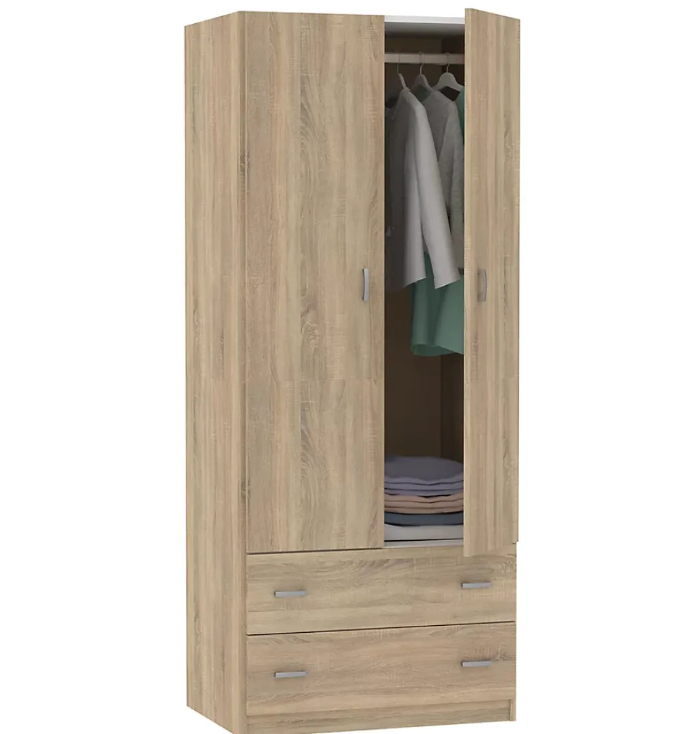 Armoire placard / meuble de rangement coloris Cambrian - Hauteur 180 x Longueur 74 x Profondeur 50 cm