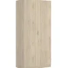Armoire placard meuble de rangement coloris naturel - Longueur 81 x Hauteur 184 x Profondeur 52 cm