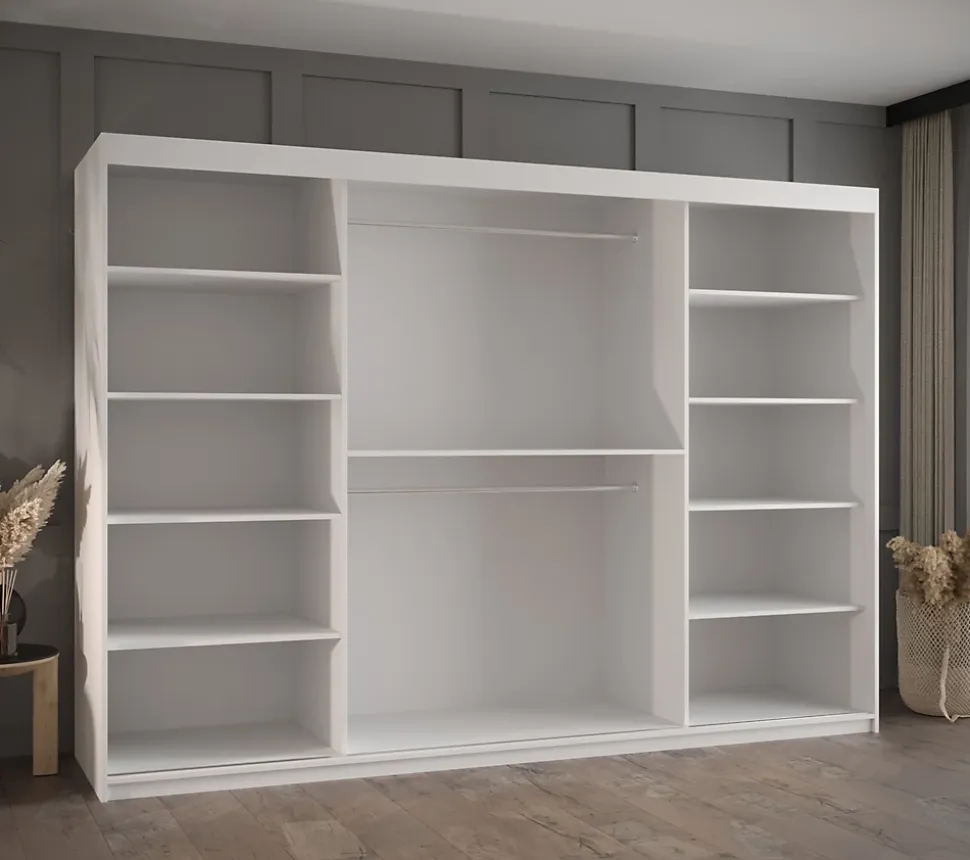 Armoire Plecionka 2 a portes coulissantes H. 200 x L. 250 x P. 62 3 portes