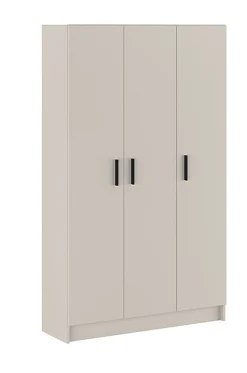 Armoire polyvalente avec 3 portes coloris beige - Longueur 108 x profondeur 34,40 x hauteur 180 cm