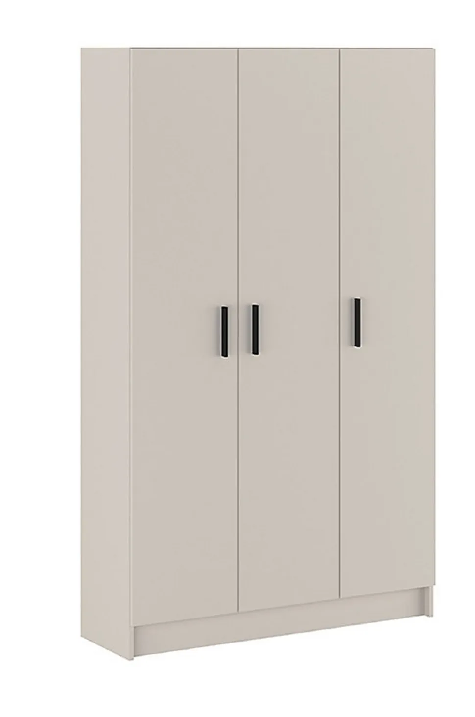 Armoire polyvalente avec 3 portes coloris beige - Longueur 108 x profondeur 34,40 x hauteur 180 cm