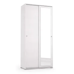 Armoire Polyvalente De 90 Cm Avec Portes Coulissantes Et Tube De Suspension
