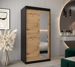 Armoire Promo T2 a portes coulissantes H. 200 x L. 100 x P. 62 2 portes