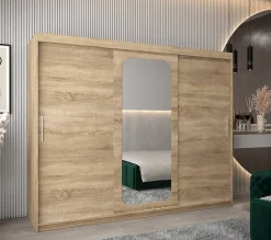 Armoire Promo T2 a portes coulissantes H. 200 x L. 250 x P. 62 3 portes