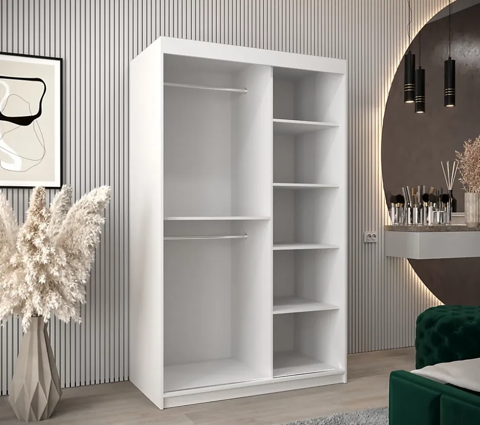 Armoire Promo T2 a portes coulissantes H. 200 x L. 120 x P. 62 2 portes