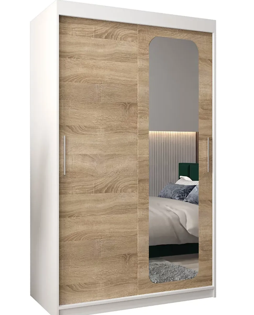 Armoire Promo T2 a portes coulissantes H. 200 x L. 120 x P. 62 2 portes