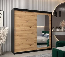 Armoire Promo T2 a portes coulissantes H. 200 x L. 200 x P. 62 2 portes