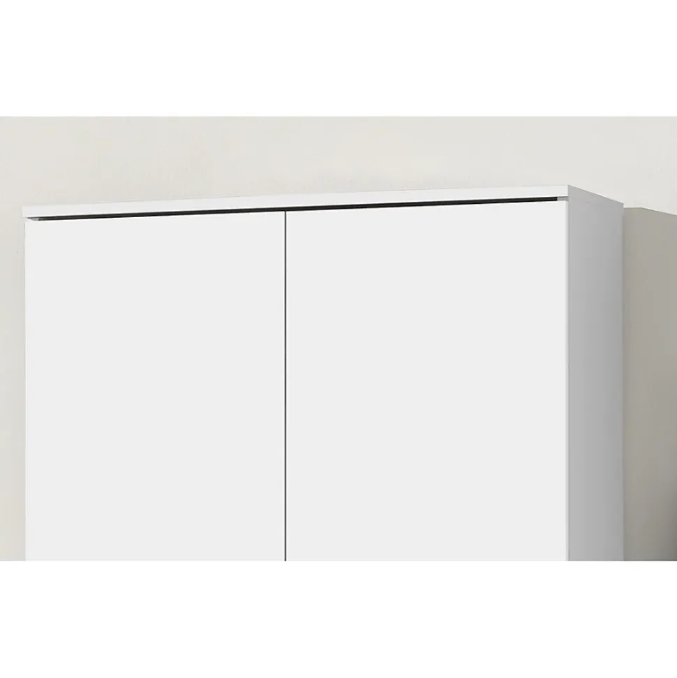 Armoire REY 2 portes 80x180 cm Blanc Moderne