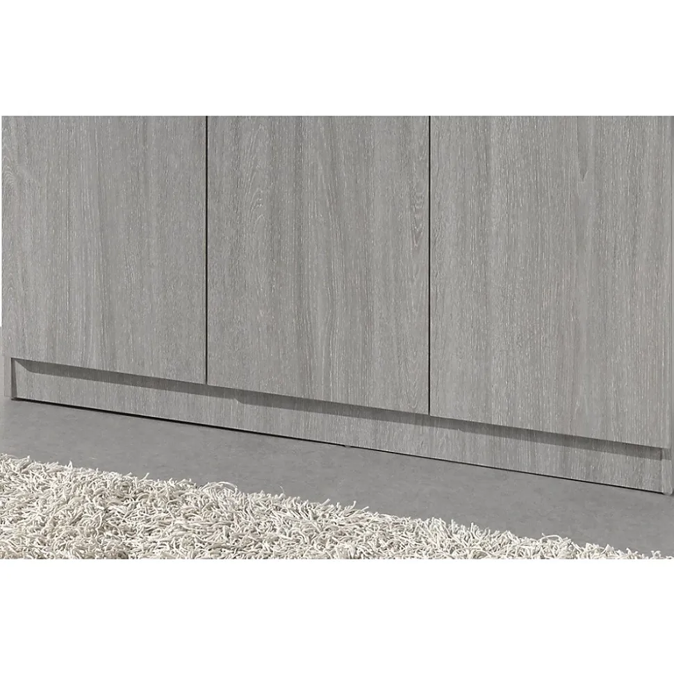 Armoire REY 3 portes 120x180 cm Chene gris Style scandinave