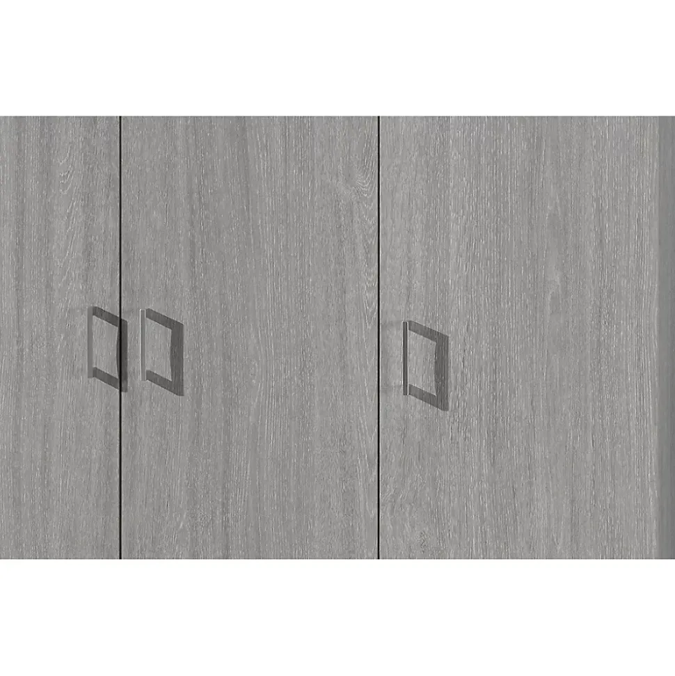 Armoire REY 3 portes 120x180 cm Chene gris Style scandinave