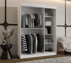 Armoire ROYAL à portes coulissantes H. 200 x L. 150 x P. 62, 2 portes