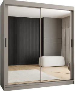 Armoire Rubino T3 a portes coulissante H. 200 x L. 180 x P. 62, 2 portes