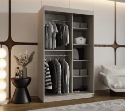 Armoire Rubino V2 a portes coulissante H. 200 x L. 120 x P. 62, 2 portes