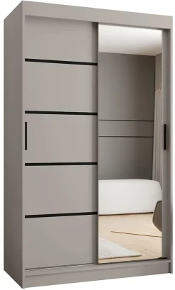 Armoire Rubino V2 a portes coulissante H. 200 x L. 120 x P. 62, 2 portes