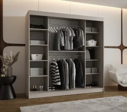 Armoire Rubino V4 a portes coulissante H. 200 x L. 200 x P. 62, 2 portes