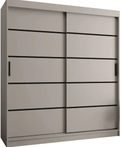 Armoire Rubino V1 a portes coulissante H. 200 x L. 180 x P. 62, 2 portes