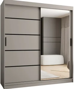 Armoire Rubino V2 a portes coulissante H. 200 x L. 180 x P. 62, 2 portes