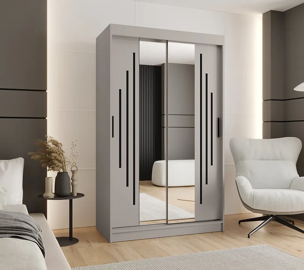 Armoire Rubino Y1 a portes coulissante H. 200 x L. 120 x P. 62, 2 portes