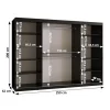 Armoire Rubino Y a portes coulissante H. 200 x L. 250 x P. 62, 3 portes