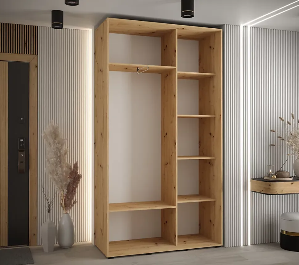 Armoire Sapporo 2 a portes coulissantes H. 205,2 x L. 140 x P. 45 2 portes