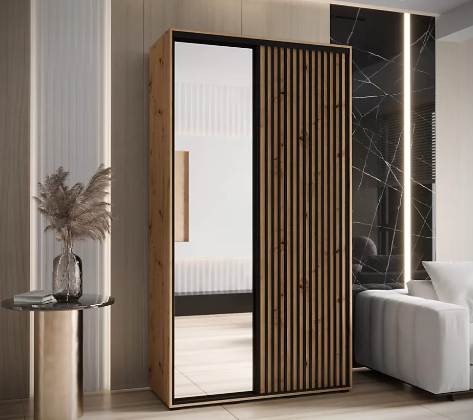 Armoire Sapporo 2 a portes coulissantes H. 205,2 x L. 140 x P. 45 2 portes