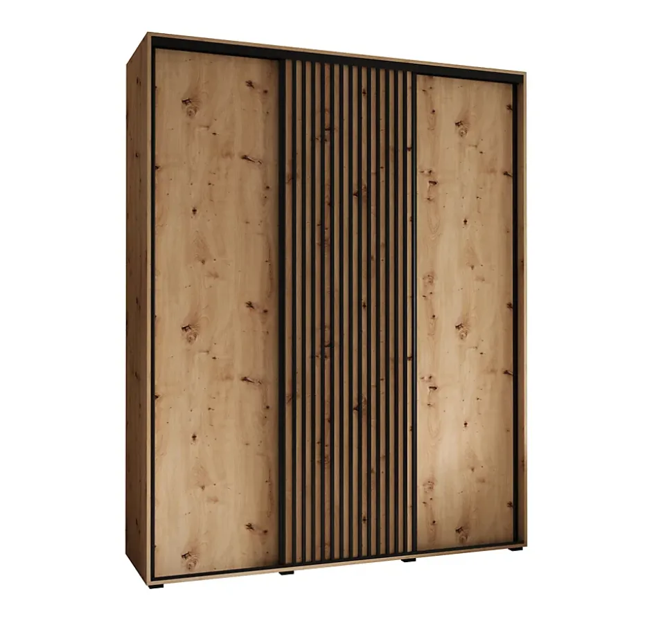 Armoire Sapporo 1 a portes coulissantes H. 205,2 x L. 190 x P. 45 3 portes