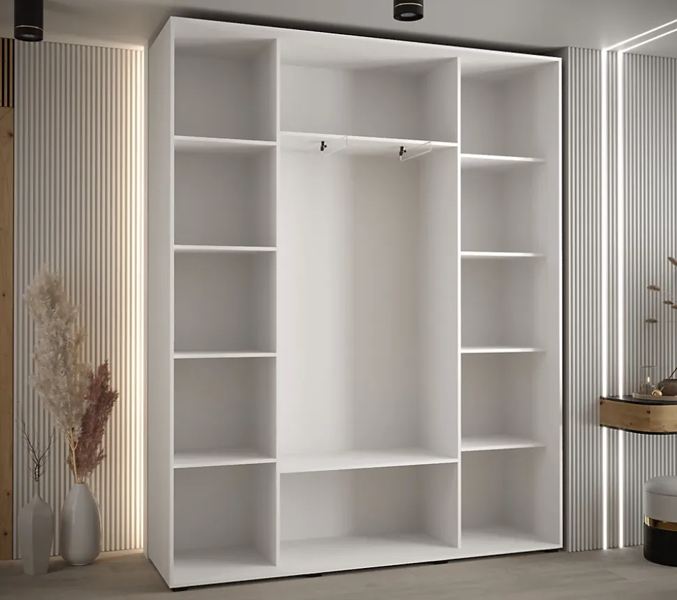 Armoire Sapporo 2 a portes coulissantes H. 205,2 x L. 200 x P. 45 3 portes