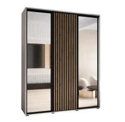 Armoire Sapporo 2 a portes coulissantes H. 205,2 x L. 200 x P. 45 3 portes
