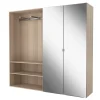 Armoire semi-ouverte effet chêne GoodHome Atomia H. 187,5 x L. 200 x P. 45 cm