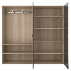 Armoire semi-ouverte effet chêne GoodHome Atomia H. 187,5 x L. 200 x P. 45 cm