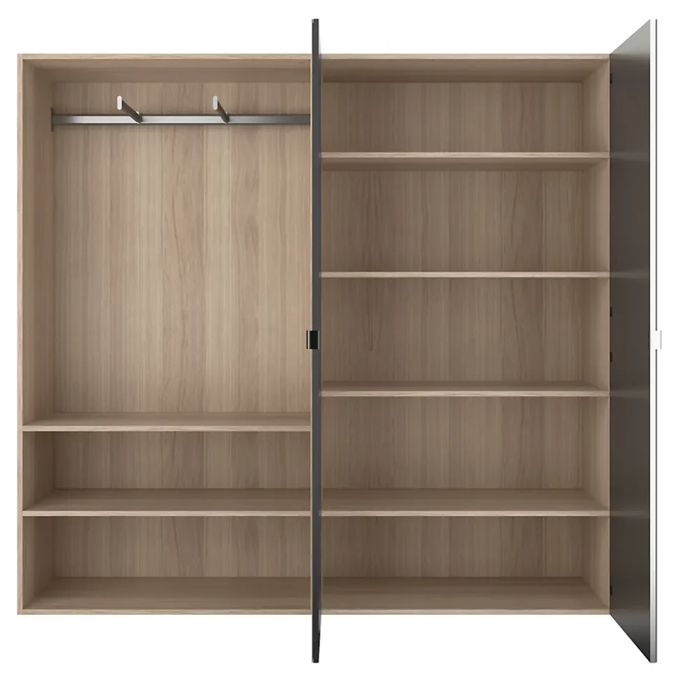 Armoire semi-ouverte effet chêne GoodHome Atomia H. 187,5 x L. 200 x P. 45 cm