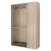 Armoire semi-ouverte effet chêne GoodHome Atomia H. 225 x L. 150 x P. 45 cm