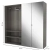 Armoire semi-ouverte effet chêne grisé GoodHome Atomia H. 187,5 x L. 200 x P. 45 cm