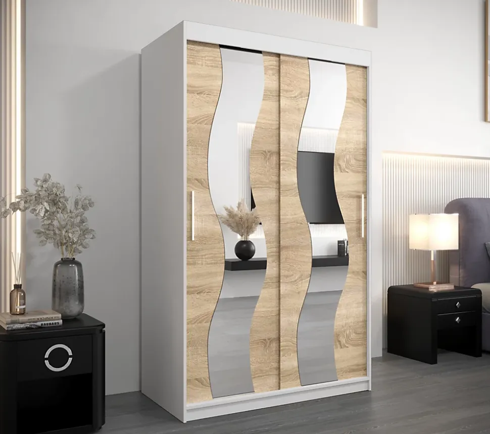 Armoire SEWILLA à portes coulissantes H. 200 x L. 120 x P. 62, 2 portes