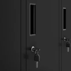 Armoire sociale à 10 portes BARTEK, 1360 x 1720 x 450 mm noir