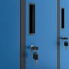 Armoire sociale à 10 portes BARTEK, 1360 x 1720 x 450 mm bleu